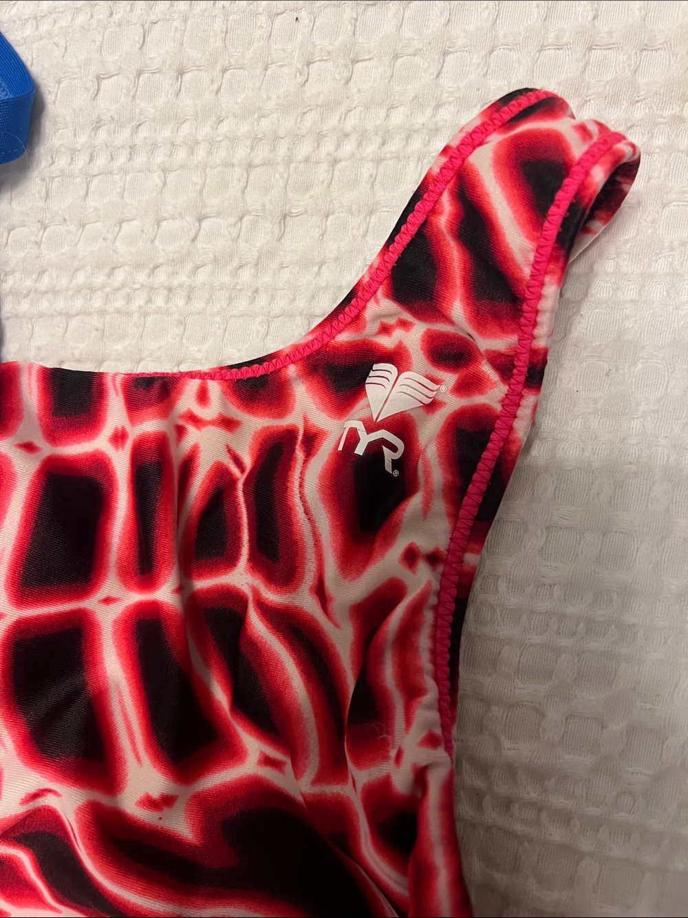 4 TYR/Speedo Racing suits Blue & Red Patterned One-Piece Swim Collection - Picture 3 of 4